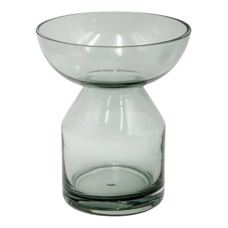 Tracey Boyd Grey Glass Vase, 7″