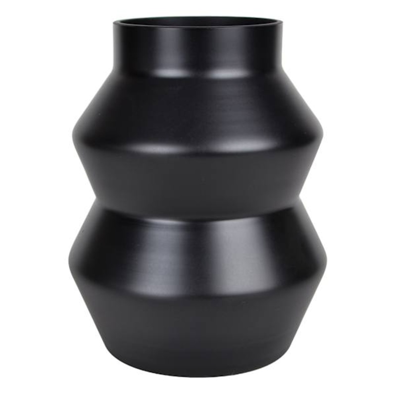 Tracey Boyd Matte Black Glass Vase, 6″
