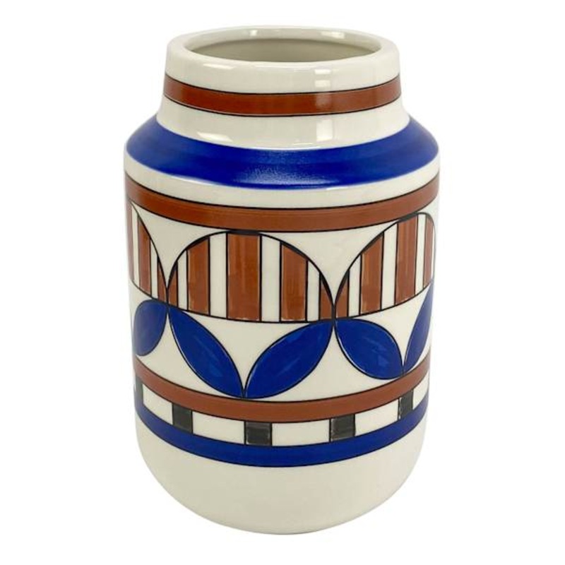 Tracey Boyd Multicolor Printed Ceramic Vase, 8″
