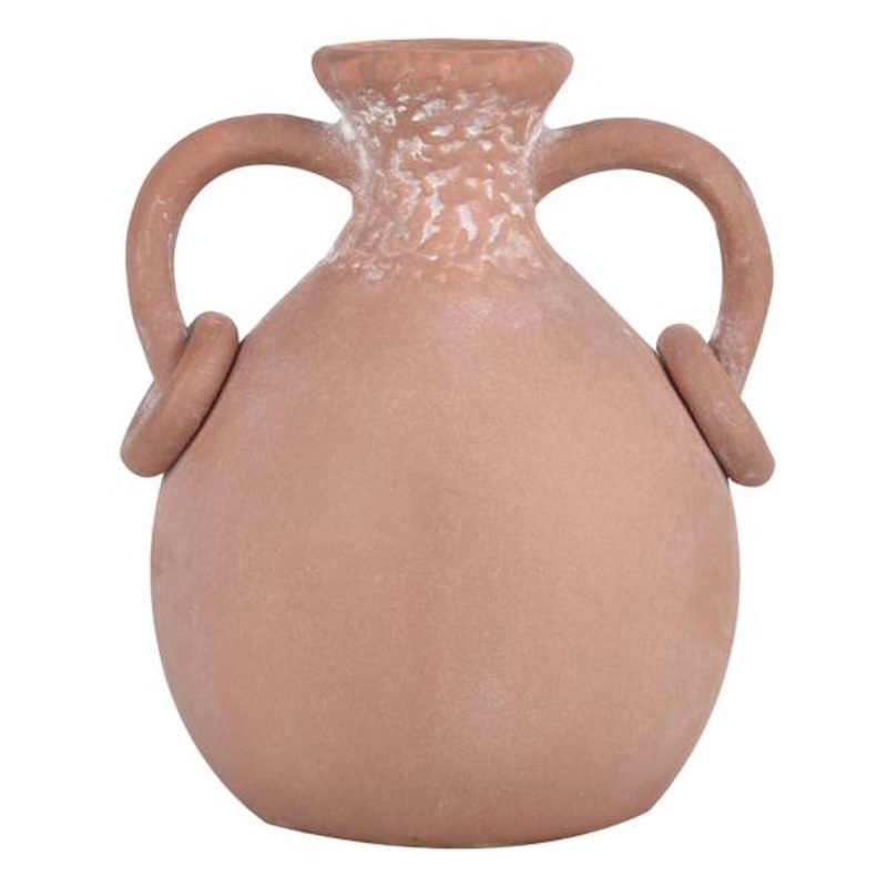 Tracey Boyd Orange Ring Handle Vase, 6.2″