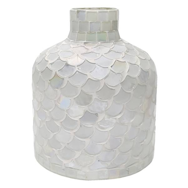 Tracey Boyd Pearl Chalet Mosaic Vase, 6″