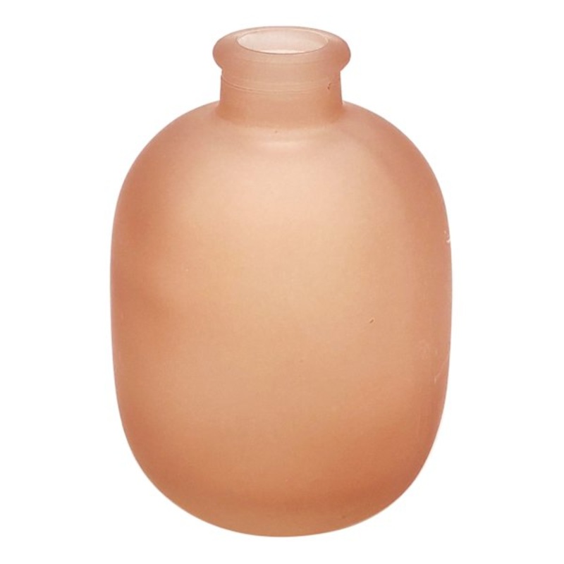 Tracey Boyd Pink Frosted Glass Bud Vase, 4″