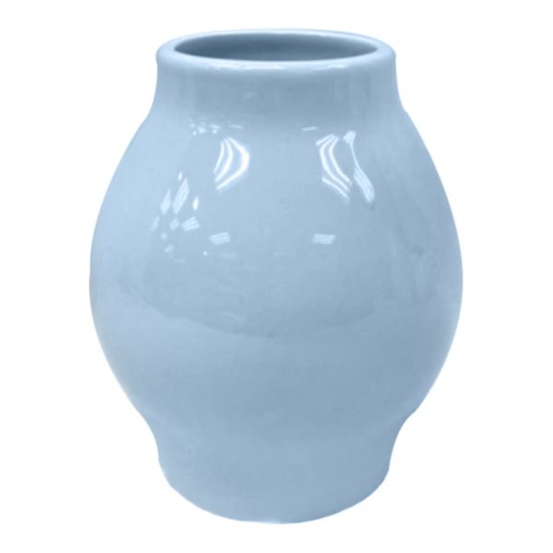 Tracey Boyd Round Blue Ceramic Vase, 5″