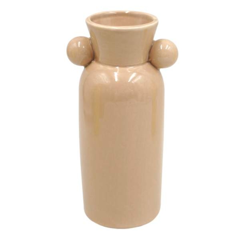 Tracey Boyd Tan Ceramic Vase, 7.5″