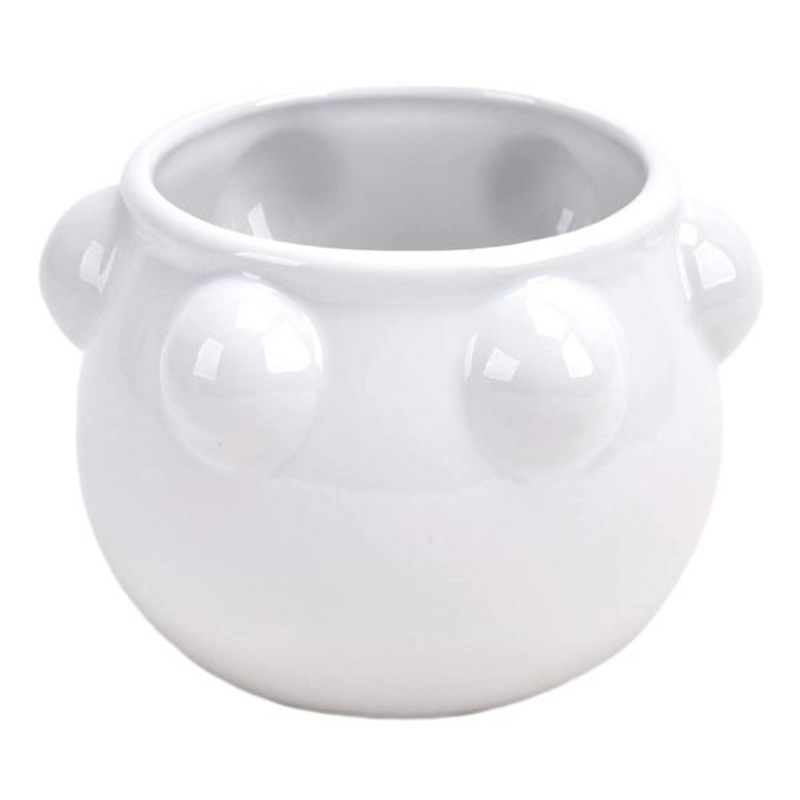 Tracey Boyd White Ceramic Pot, 6.5″