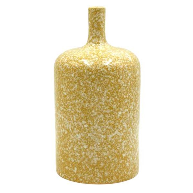 Tracey Boyd Yellow Ceramic Vase, 9″
