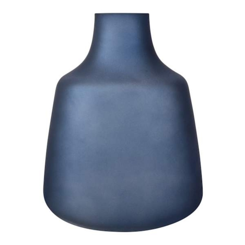 Blue Glass Vase, 7″