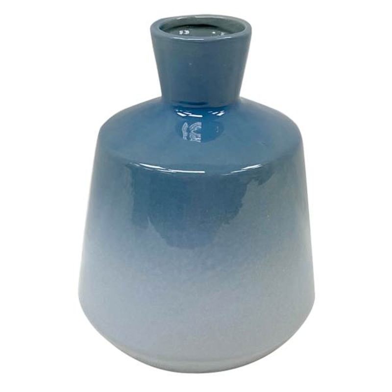 Ty Pennington Blue Ceramic Vase, 6″