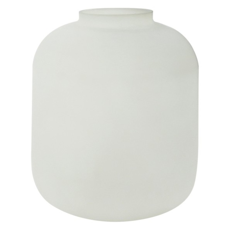 Ty Pennington White Glass Vase, 8.5″