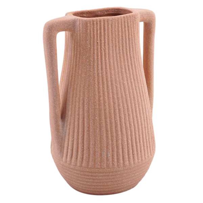 Unglazed Handle Vase, 7.3″
