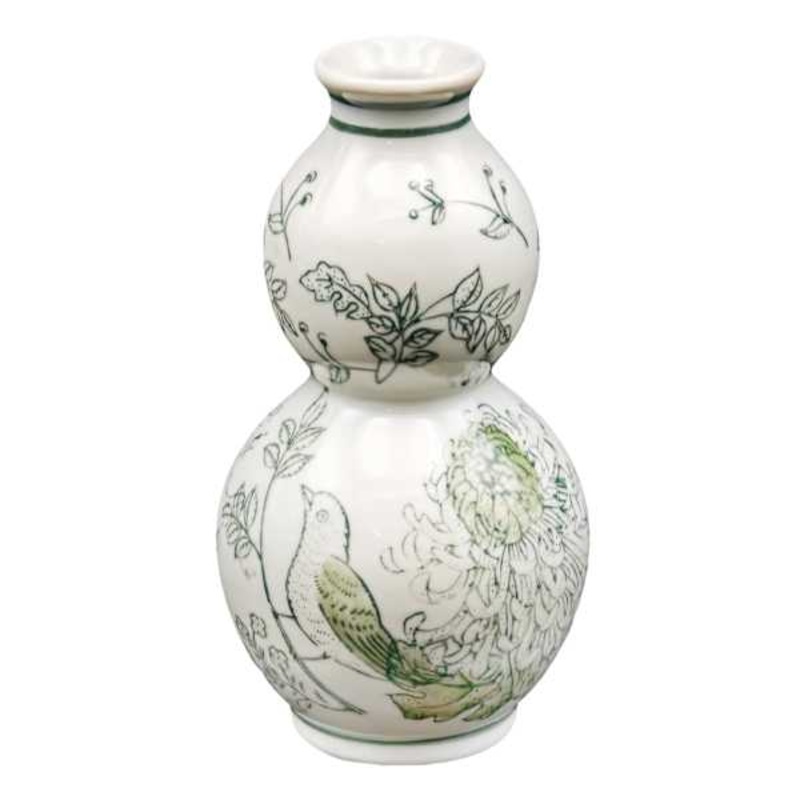 Vintage Chinoiserie Porcelain Vase, 3″