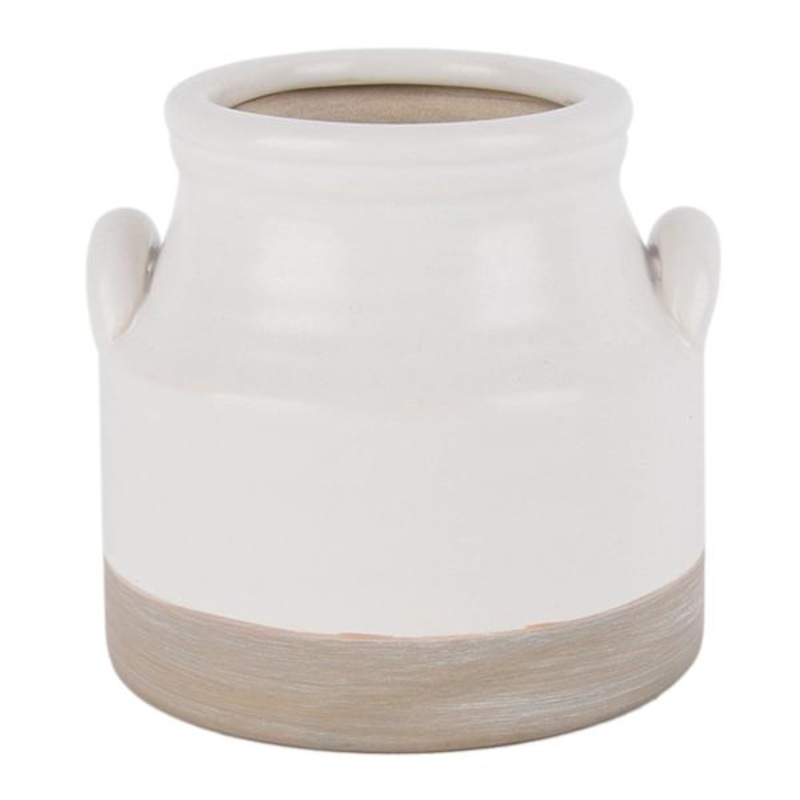 White Ceramic Vase, 4″
