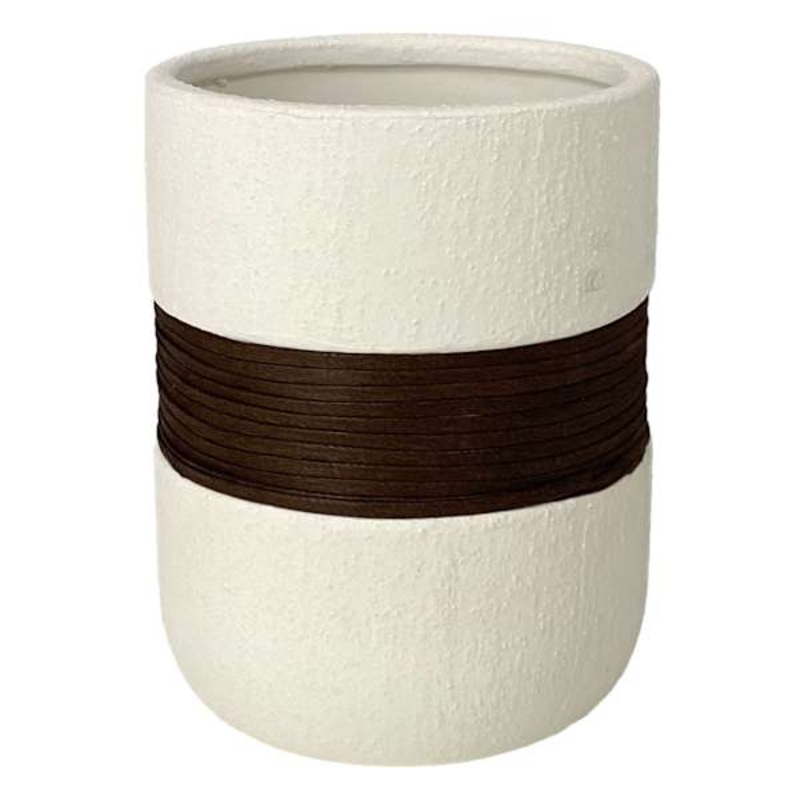 White Ceramic Vase, 5.5″