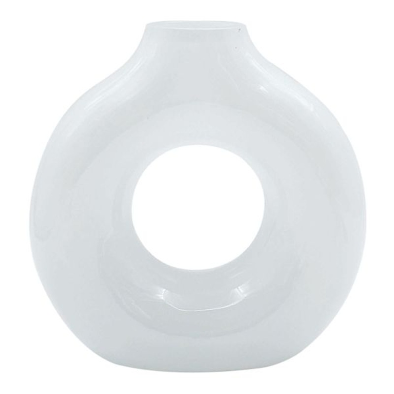 White Glass Vase, 6.7×7