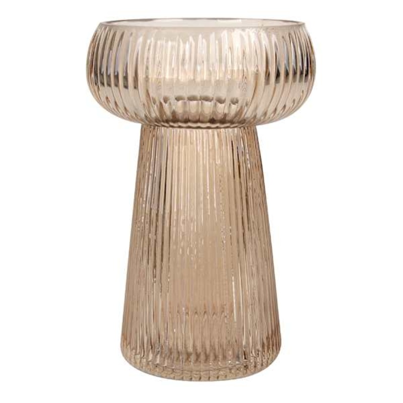 Willow Crossley Bubble Ribbed Glass Vase, 6″
