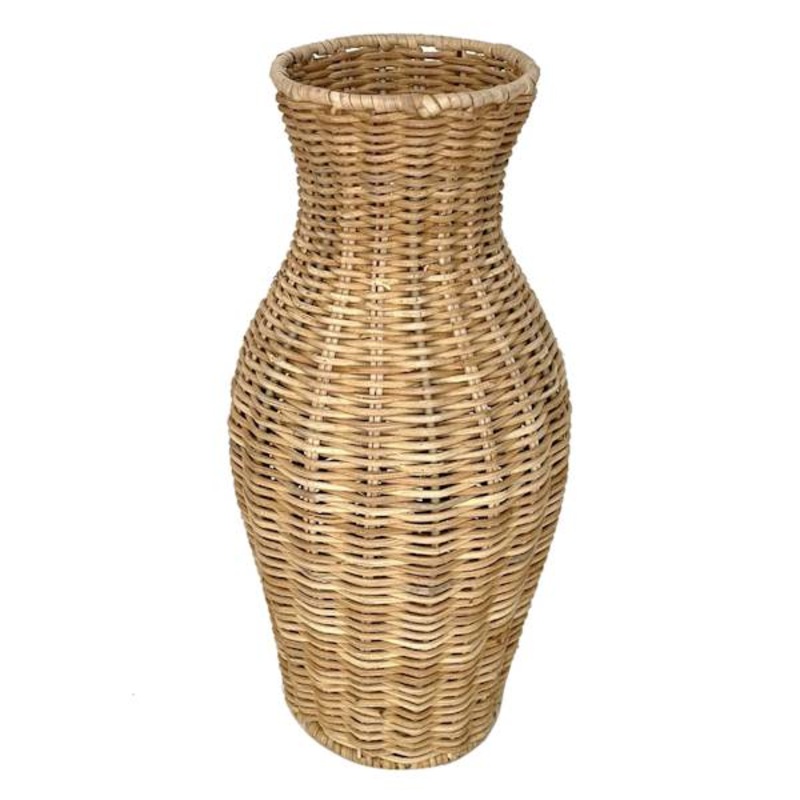 Willow Crossley Rattan Woven Vase, 12″