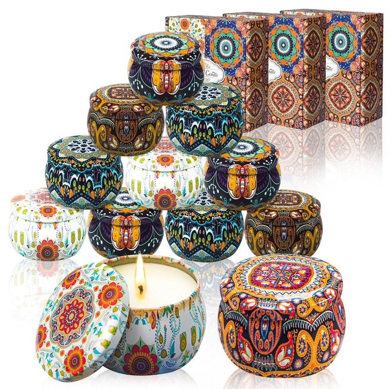 12 fragrance candles gifts for women aromatherapy candles set total burning time: 360 hours Christmas birthday Valentine’s Day bathroom yoga 12 pieces retro