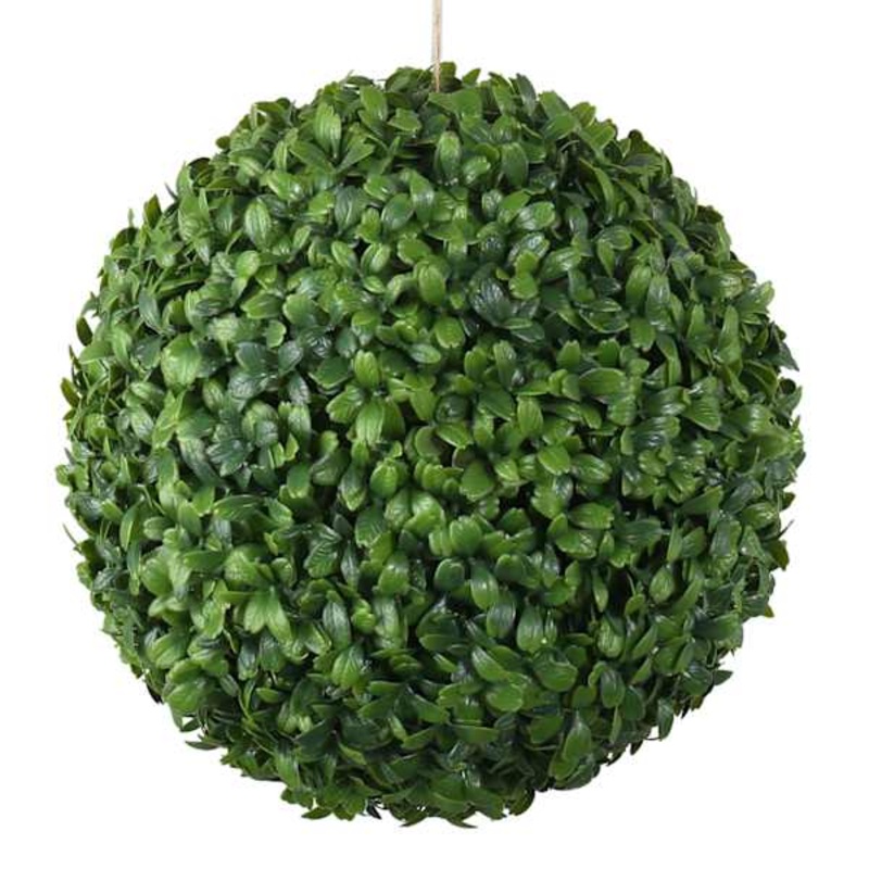 Green Boxwood Ball, 10″