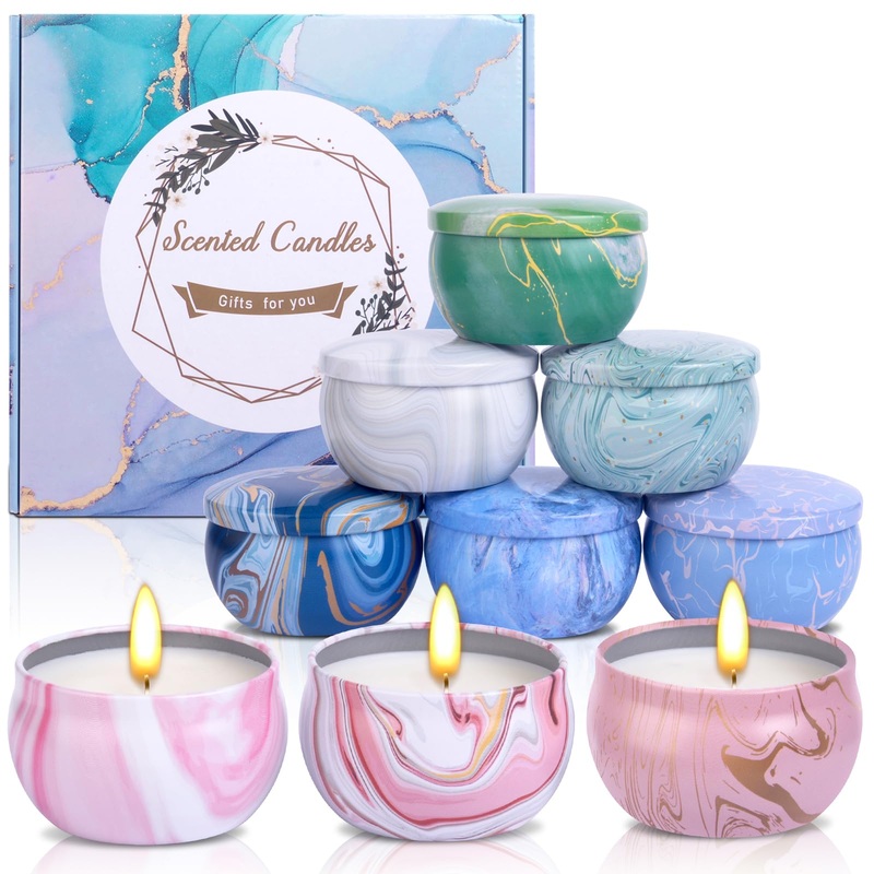 SuperSun 9 pieces fragrance candle set 200st fragrance candles Christmas gift set for women scented candles soy wax aromatherapy candles birthday valentine’s day bad yoga