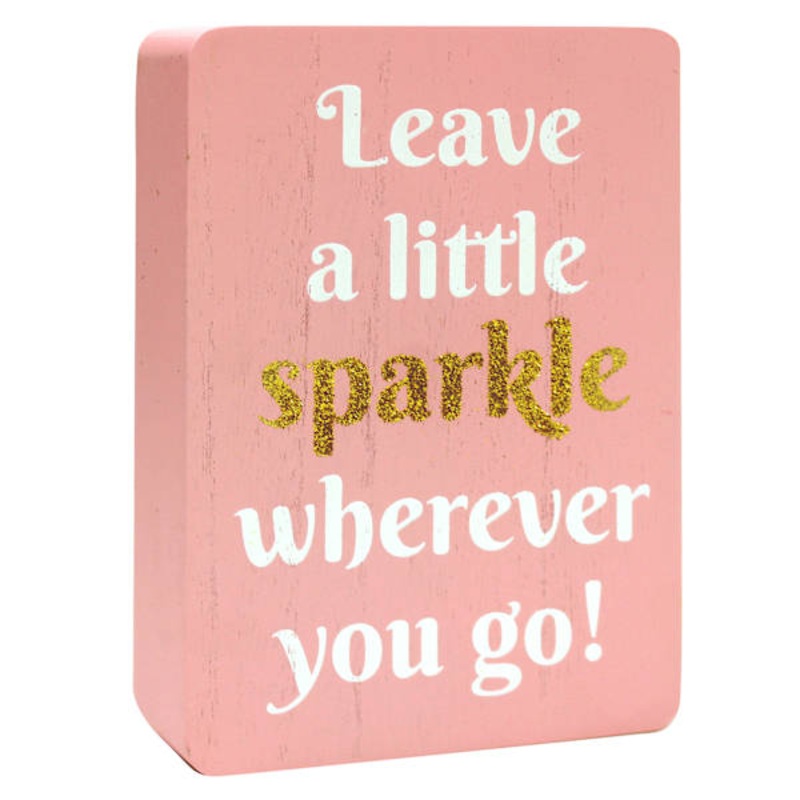 Tiny Dreamers Leave a Sparkle Block Sign, 5×7