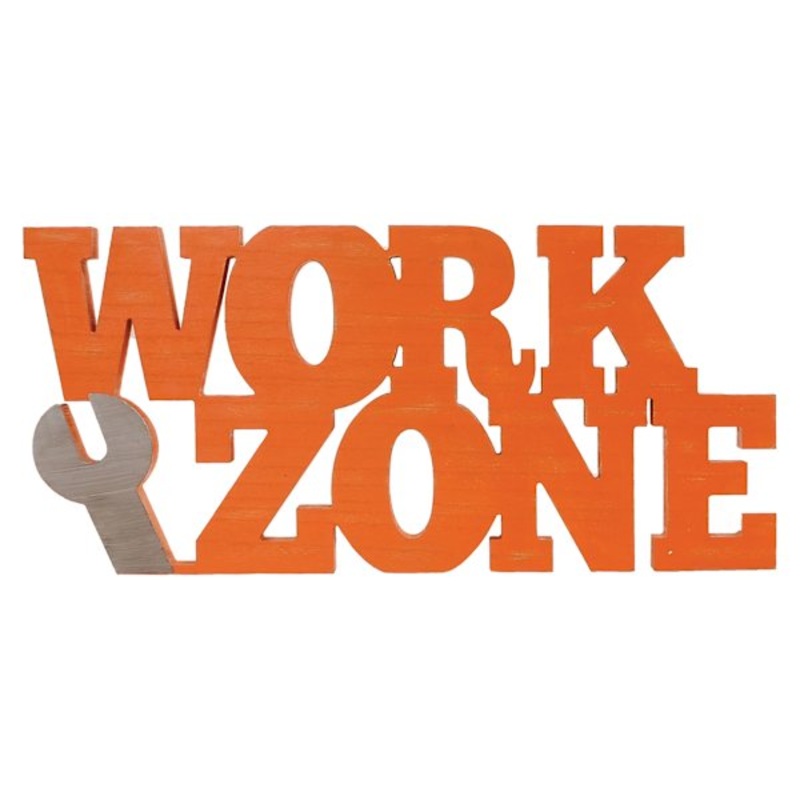 Tiny Dreamers Work Zone Cutout Table Sign, 22×10