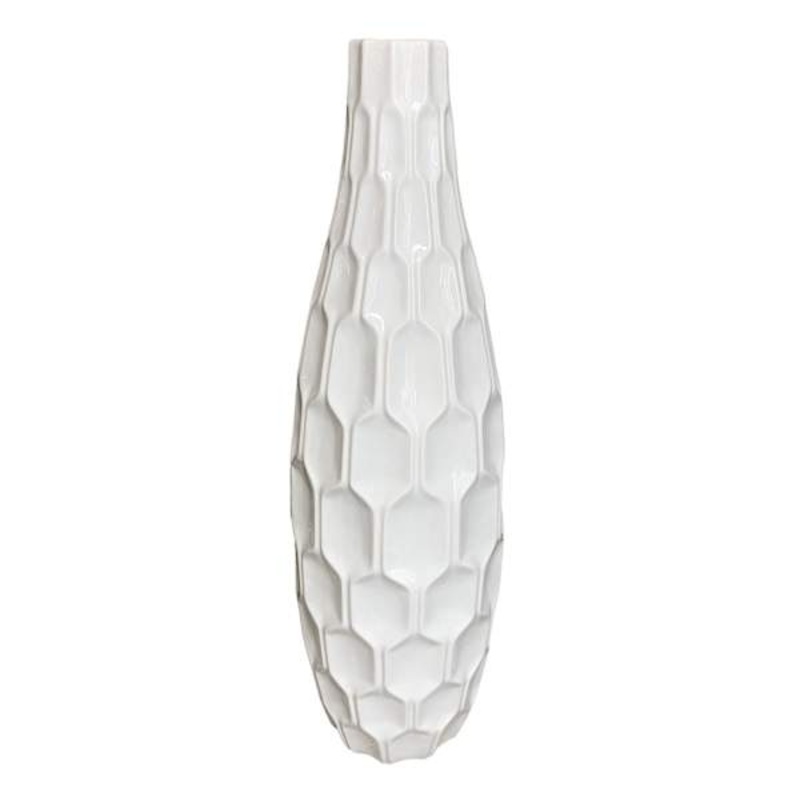 White Katherine Ceramic Floor Vase, 29″
