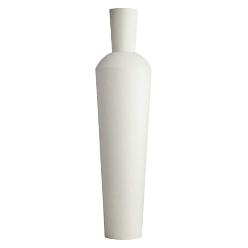 White Oversized Metal Bottle Vase, 36″