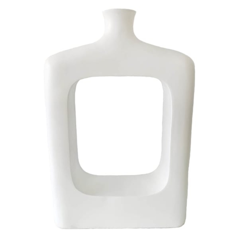 White Resin Oversized Vase, 24″