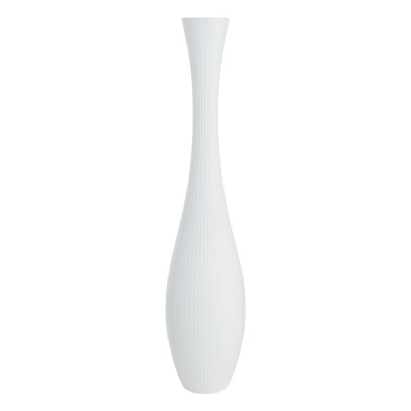 White Wooden Floor Vase, 36″