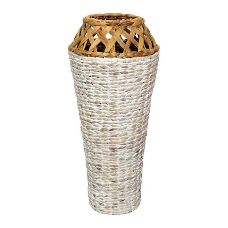 White Woven Vase, 24″