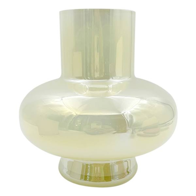 Yellow Glass Vase, 8″