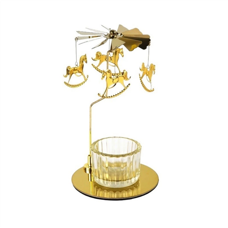 Candle holder Creative Rotary Candlestick Aromatherapy Candle Cup Festive atmosphere Requisite Candle holder made of metal candle holder