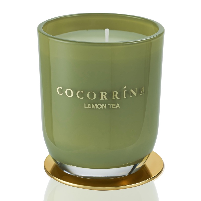Cocorr na Candle fragrance candle in a glass – lemon tea burning time up to 22 hours natural soy candle Christmas gift candle 180g lemon tea 180g