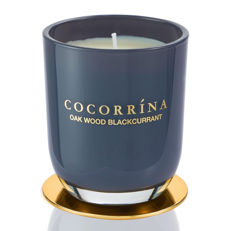 Cocorr na Candle fragrance candle in a glass – oak wood black currant burning time up to 22 hours natural soy candle Christmas gift candle 180g oak black currant 180g