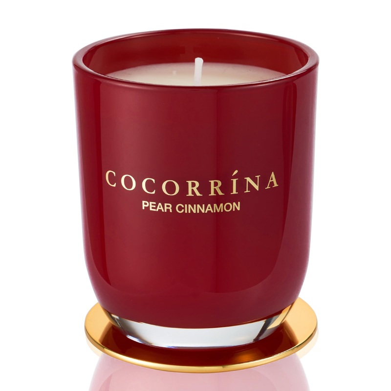 Cocorr na Candle fragrance candle in the glass – pear cinnamon burning time up to 22 hours natural soy candle Christmas gift candle 180g pear cinnamon 180g