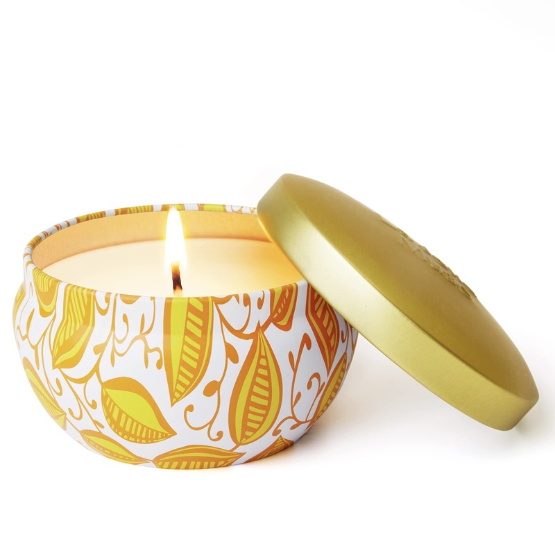 La Jolie Muse Red Grapefruit natural soy wax candle 45 hours of burning time fragrance for home candle gift can 185g B-red grapefruit