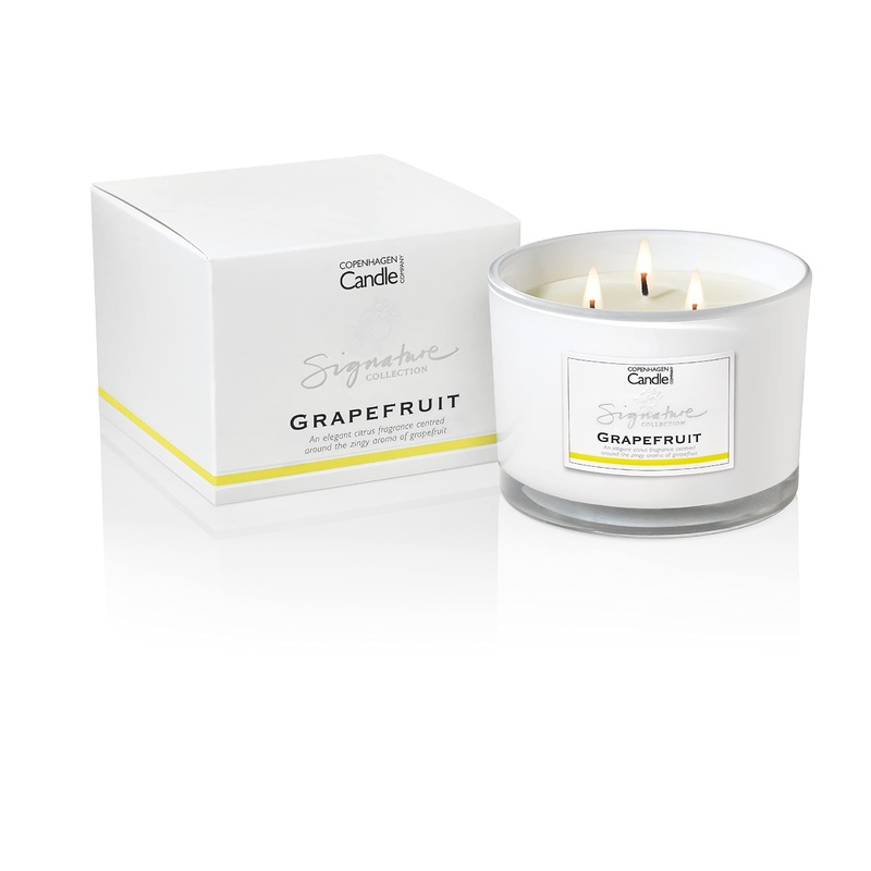 Luxury Scented Candles Gifts for Women | Natural Wax Blend | 35 Hours Burn time | Hotel Collection | The Copenhagen Company – Grapefruit (12oz) 12oz Grapefruit 12oz