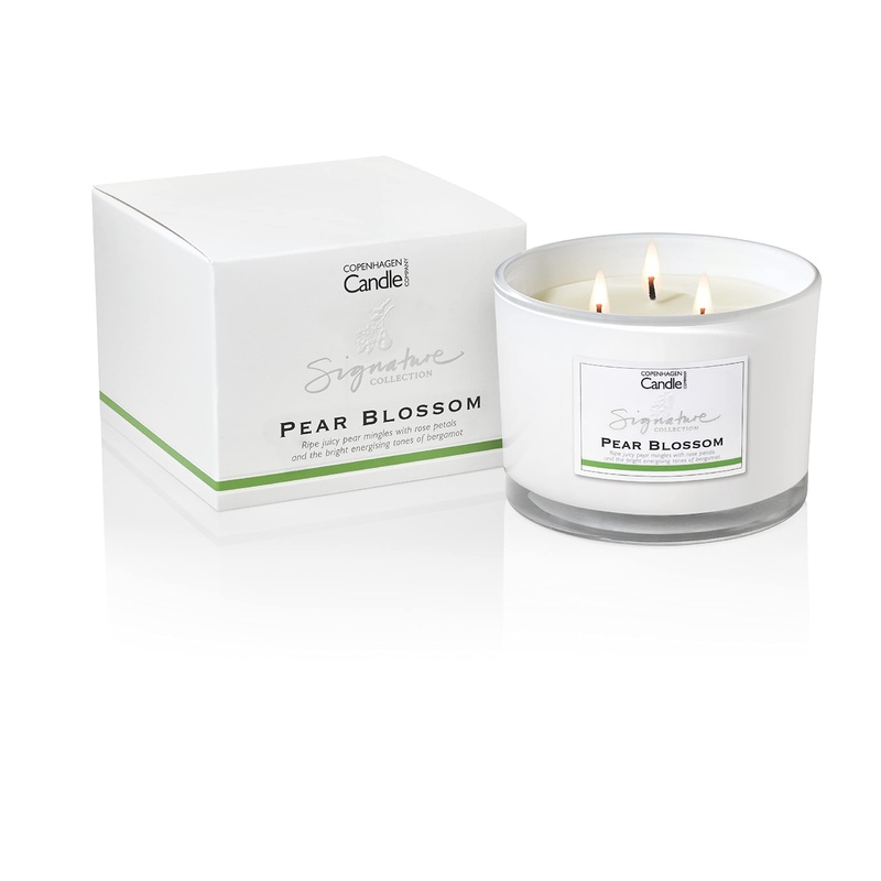 Luxury Scented Candles Gifts for Women | Natural Wax Blend | 35 Hours Burn time | Hotel Collection | The Copenhagen Company – Pear Blossom (12oz) 12oz Pear Blossom 12oz