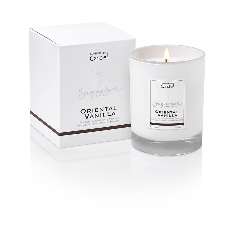Luxury Scented Candles Gifts for Women | Natural Wax Blend | 45 Hours Burn time | Hotel Collection | The Copenhagen Company – Oriental Vanilla (7oz) 7oz Oriental Vanilla 7oz