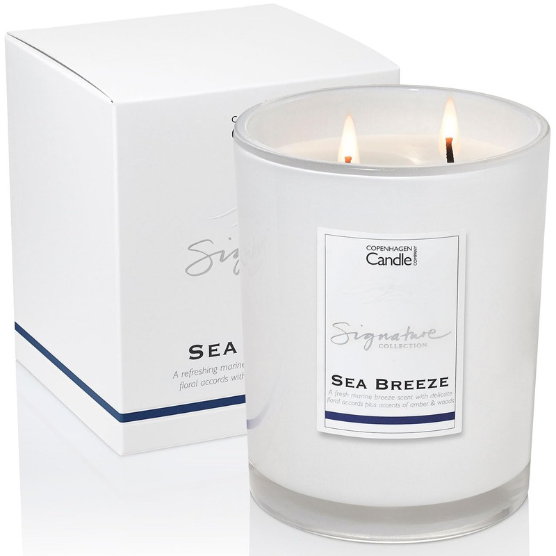 Luxury Scented Candles Gifts for Women | Natural Wax Blend | 45 Hours Burn time | Hotel Collection | The Copenhagen Company – Sea Breeze (7oz) 21oz Sea Breeze 21oz