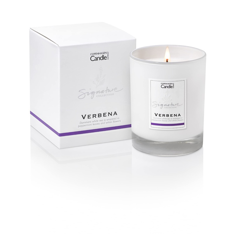 Luxury Scented Candles Gifts for Women | Natural Wax Blend | 45 Hours Burn time | Hotel Collection | The Copenhagen Company – Verbena (7oz) 7oz Verbena 7oz
