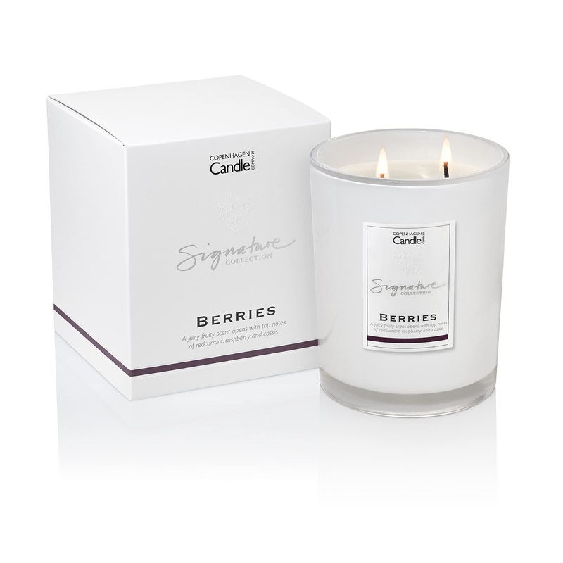 Luxury Scented Candles Gifts for Women | Natural Wax Blend | 65 Hours Burn time | Hotel Collection | The Copenhagen Company – Berries (21oz) 21oz Berries 21oz