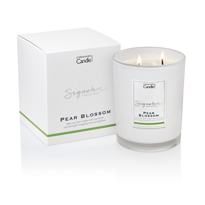 Luxury Scented Candles Gifts for Women | Natural Wax Blend | 65 Hours Burn time | Hotel Collection | The Copenhagen Company – Pear Blossom (21oz) 21oz Pear Blossom 21oz