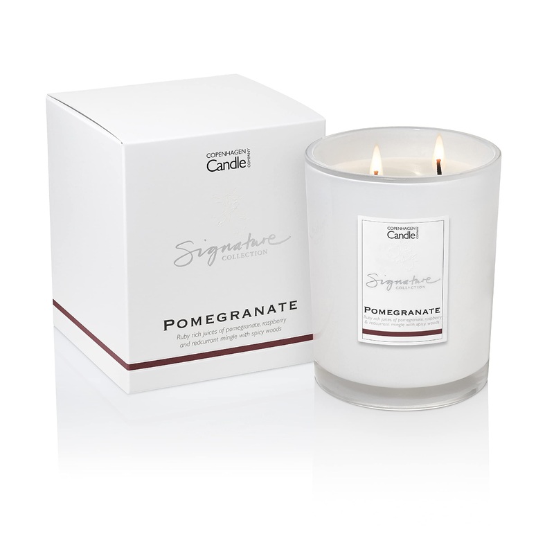 Luxury Scented Candles Gifts for Women | Natural Wax Blend | 65 Hours Burn time | Hotel Collection | The Copenhagen Company – Pomegranate (21oz) 21oz Pomegranate 21oz