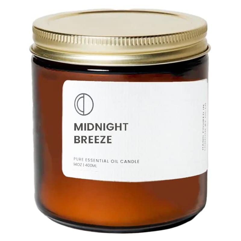 Oct Midnight Breeze Rosengeranie + Patschuli + Vetiver |Fragrance candle with soy wax and natural pure essential oils 400ml rose Geranie + Patschuli + Vetiver 400ml
