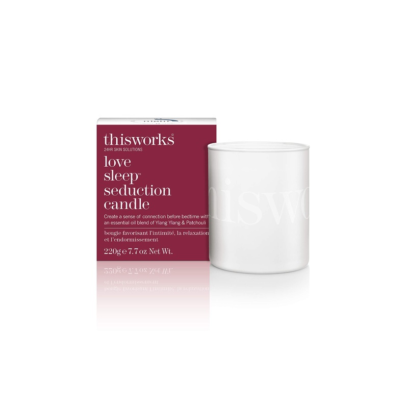 This Works Love Sleep Candle 220 g – Luxury Aromatherapy Candle Enriched with Ylang Ylang Patchouli and Frankincense Essential Oils – Hand Poured Scented Candle with a 40hr Burn Time for Wellbeing