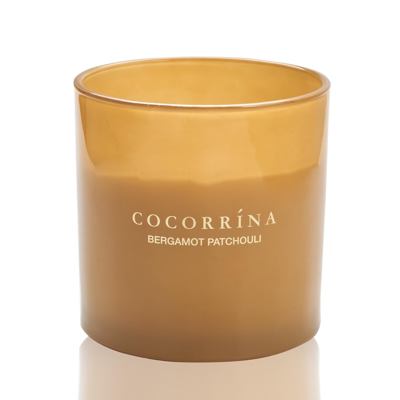 Cocorr na Candle fragrance candle in a glass-bergamot-patchouli burning time up to 110 hours with 3 wicks natural soy candle Christmas gift candle 1300g bergamot patchouli 1300g
