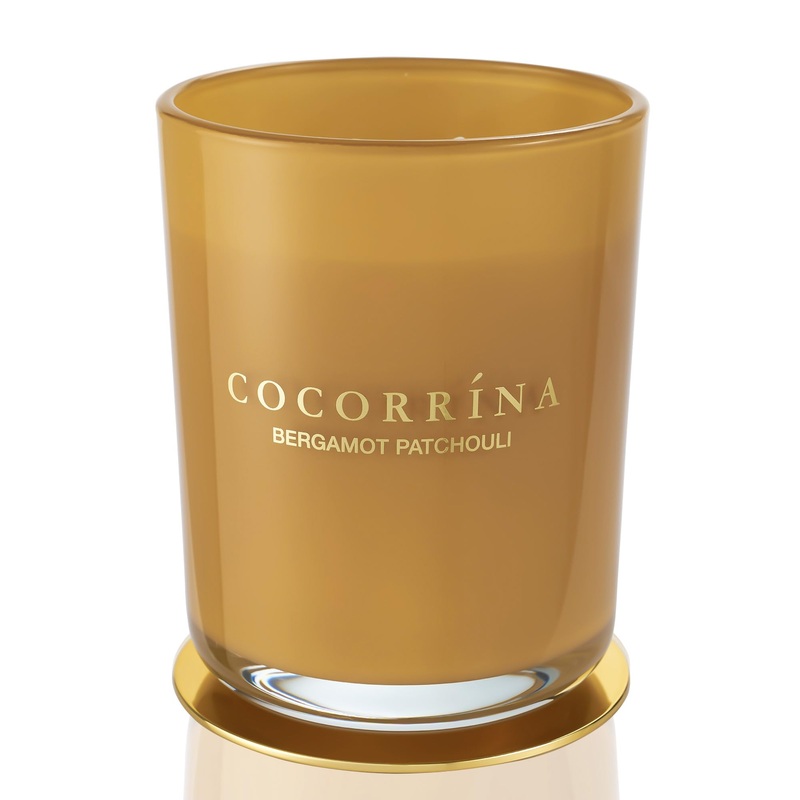 Cocorr na Candle fragrance candle in a glass – bergamot patchouli burning time up to 46 hours with 2 wicks natural soy candle Christmas gift candle 420g bergamot patchouli 420g