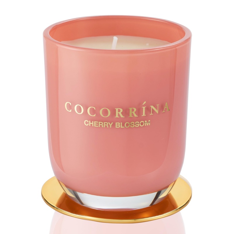 Cocorr na Candle fragrance candle in a glass – cherry blossom burning time up to 22 hours natural soy candle Christmas gift candle 180g cherry blossom 180g