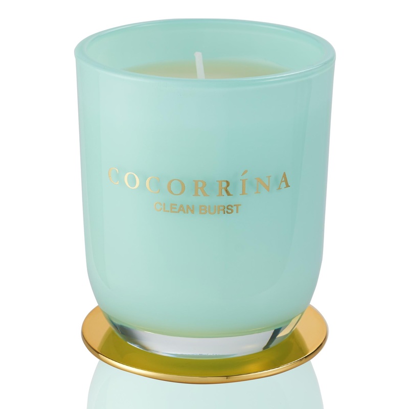 Cocorr na Candle fragrance candle in a glass – clean burst burning time up to 46 hours with 2 wicks natural soy candle Christmas gift candle 420g clean burst 420g